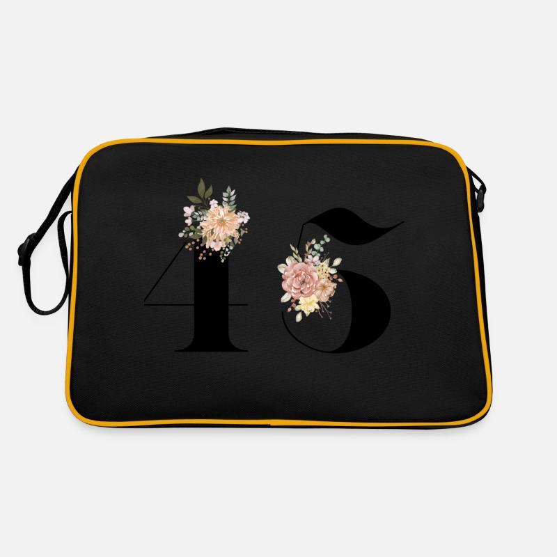 45e anniversaire fleuris (Cadeau de 45 ans) Sac Retro