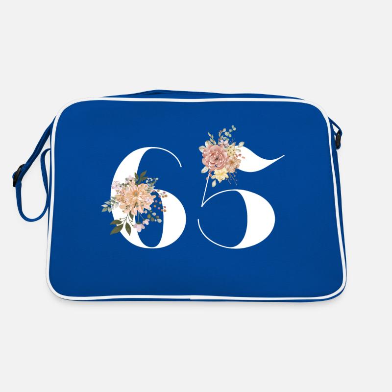 65e anniversaire fleuris (Cadeau de 65 ans) Sac Retro