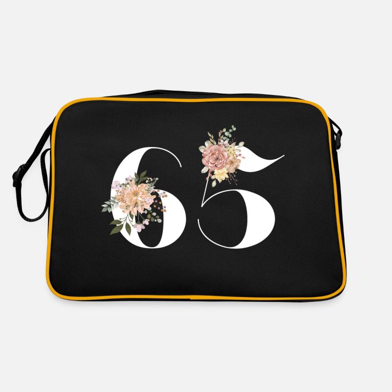 65e anniversaire fleuris (Cadeau de 65 ans) Sac Retro