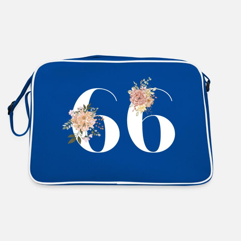 66e anniversaire fleuris (Cadeau de 66 ans) Sac Retro