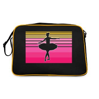 Ballet Dancer Dance Ballerina Sport Girl Femme - Sac Retro - noir/or - Dos