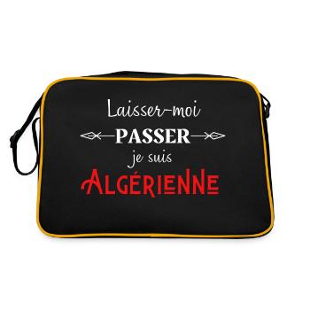 laisser moi passer je suis algérienne humour - Sac Retro - noir/or - Dos