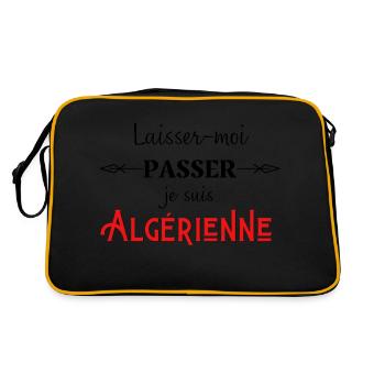 laisser moi passer je suis algérienne humour - Sac Retro - noir/or - Dos