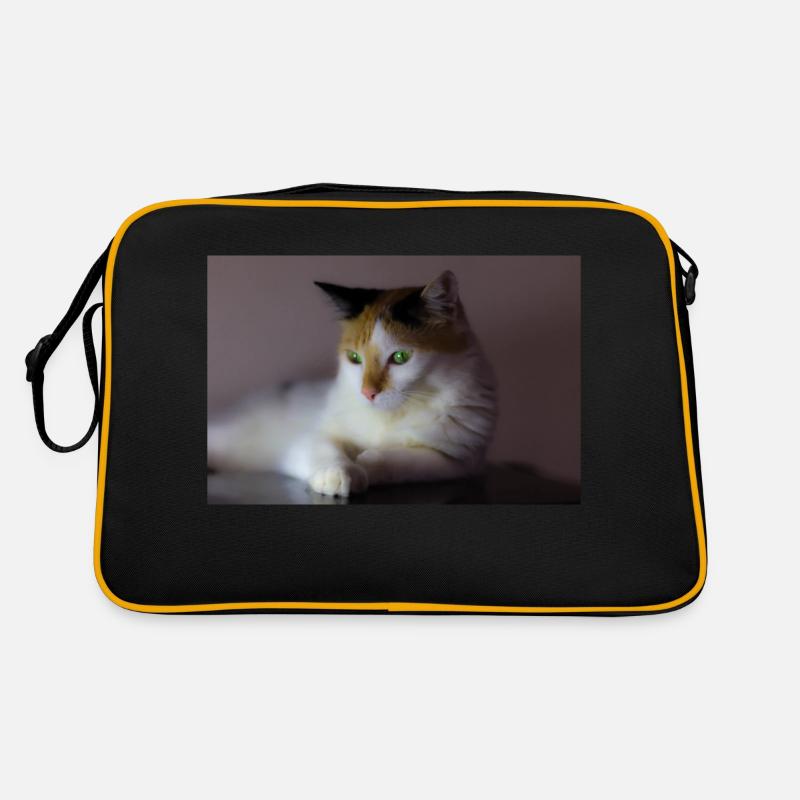 le chat au doux regard Sac Retro