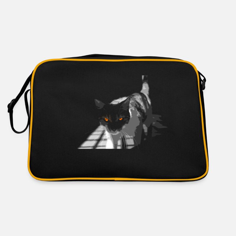 Die seltsame Katze Retro Tasche