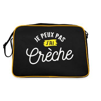je peux pas j ai crèche - Sac Retro - noir/or - Dos