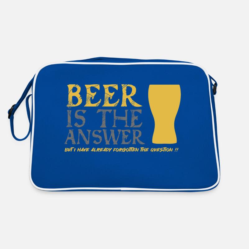 Beer is the answer Retro Bag