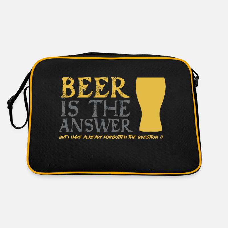 La bière est la réponse Sac Retro