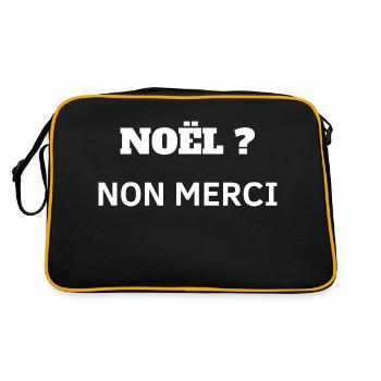 "NOEL ?NON MERCI" - Sac Retro - noir/or - Dos