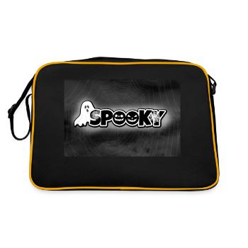 Gruseliger Halloween Comic Stil - Retro Tasche - Schwarz/Gold - Hinten