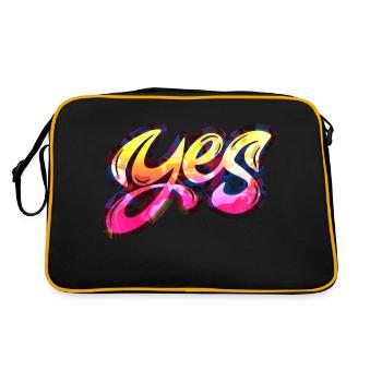 oui chante drôle pas de fille féminisme appliquer toujours - Sac Retro - noir/or - Dos