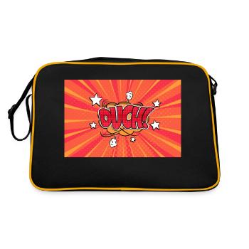 Ouch! Comic Style Bubble Graffiti Lettering - Retro Bag - black/gold - Back