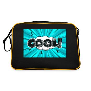 cool Comic Style Bubble Graffiti Lettering - Sac Retro - noir/or - Dos