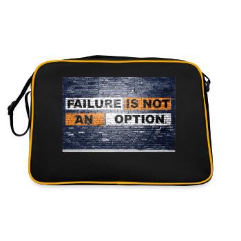 Failure is not an option saying lettering Graffiti - Retro Bag - black/gold - Back