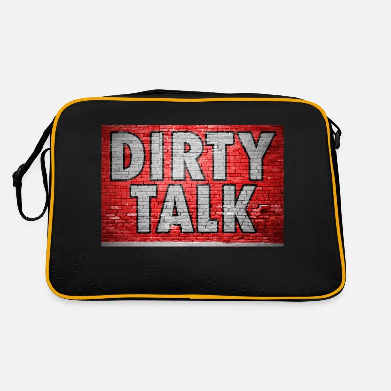 Dirty Talk Graffiti Ziegelsteinmauer Retro Tasche