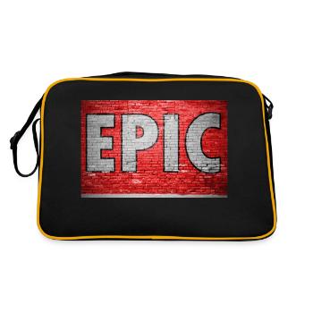 Epic Brick Wall Graffiti - Retro Bag - black/gold - Back