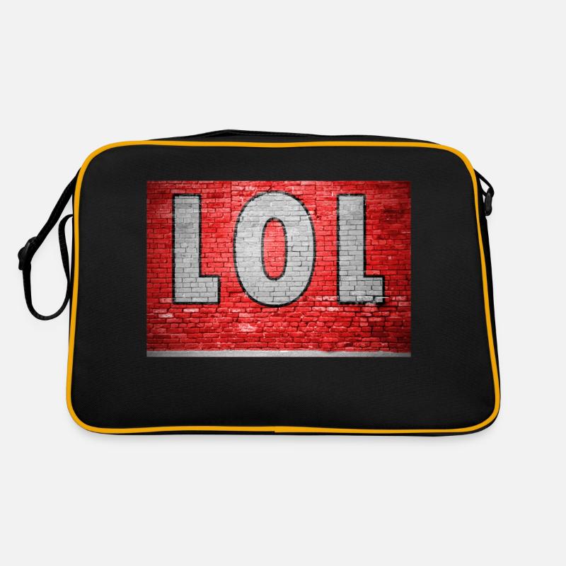 Lol Brick Wall Graffiti Retro Bag