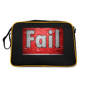 Fail Brick Wall Graffiti - Retro Bag - black/gold - Back