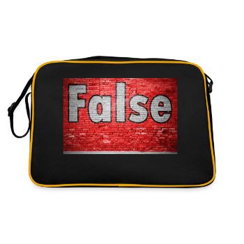 False Brick Wall Graffiti - Retro Bag - black/gold - Back