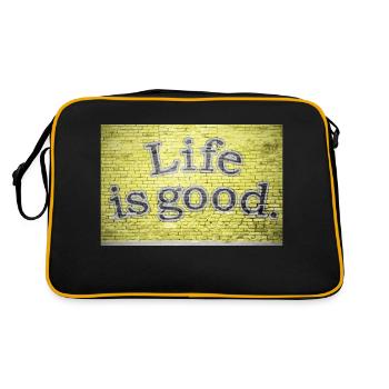 Life is Good Graffiti - Retro Bag - black/gold - Back