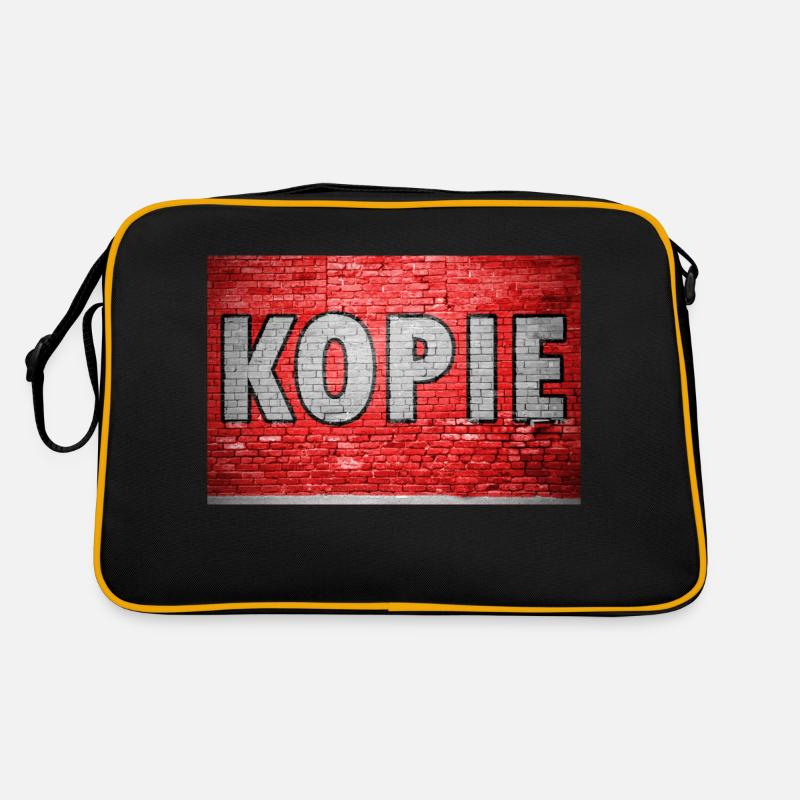 Kopie Ziegelsteinmauer Graffiti Retro Tasche