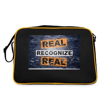 Real Recognize Real saying lettering Graffiti - Retro Bag - black/gold - Back
