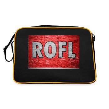 ROFL Brick Wall Graffiti - Retro Bag - black/gold - Back