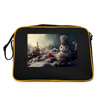Bonhommes de neige de Noël - Sac Retro - noir/or - Dos