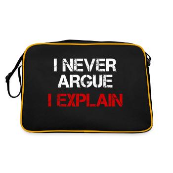I NEVER ARGUE I EXPLAIN - Retro Bag - black/gold - Back