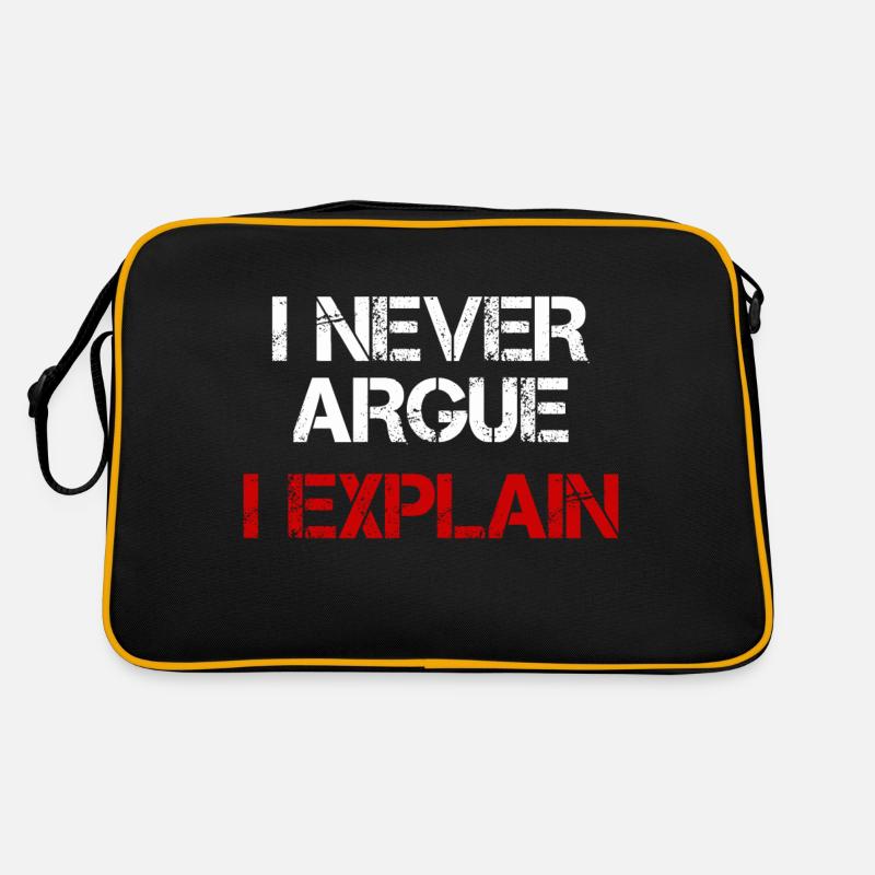 ICH BEHAUPTE NIE, DASS ICH ERKLÄRE Retro Tasche