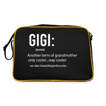 Gigi Definition, Funny gift - Retro Bag - black/gold - Back