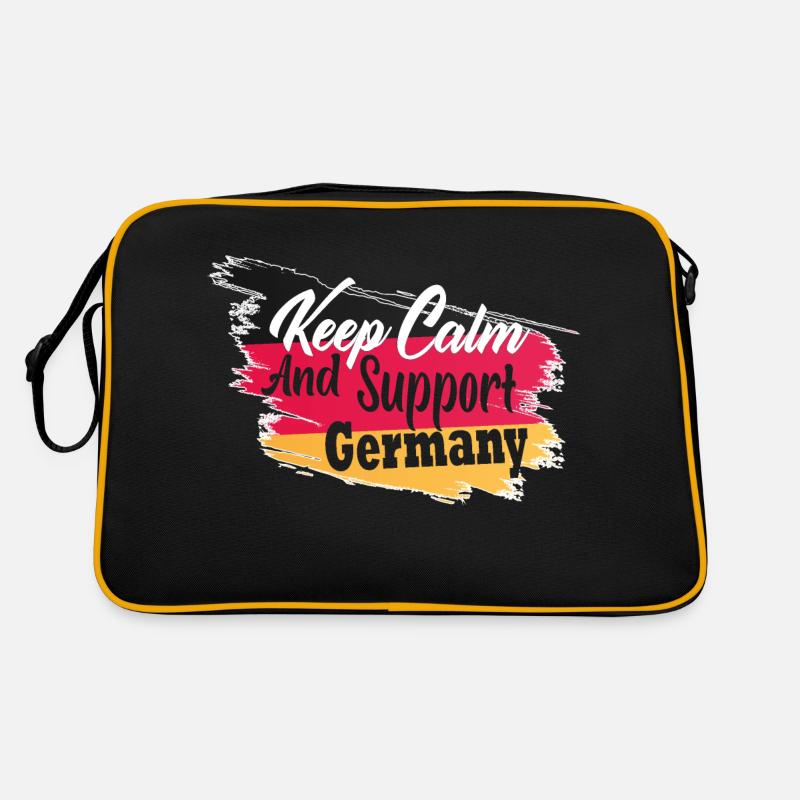 keep calm and support Germany Retro Bag