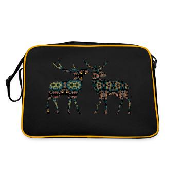 Cerf - Sac Retro - noir/or - Dos