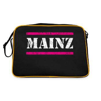 Mainz Vintage - Retro Tasche - Schwarz/Gold - Hinten
