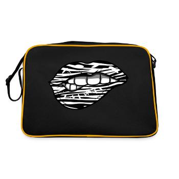Colorez les lèvres! - Sac Retro - noir/or - Dos
