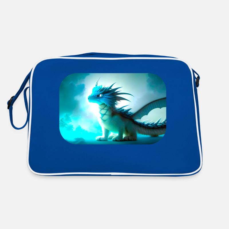 Grummliger kleiner Drache Retro Tasche