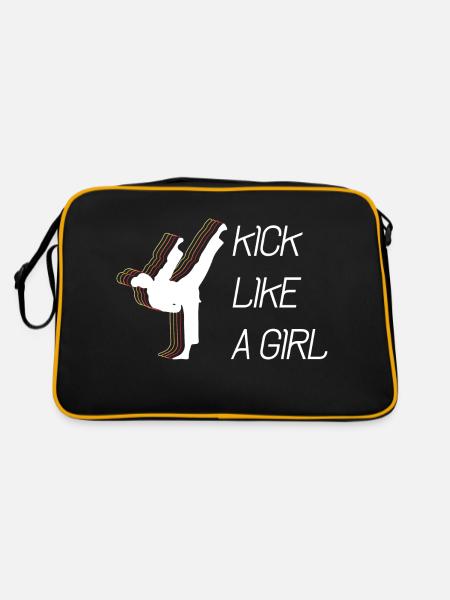 Femme Karaté Art Martial - Sac Retro - noir/or - Dos