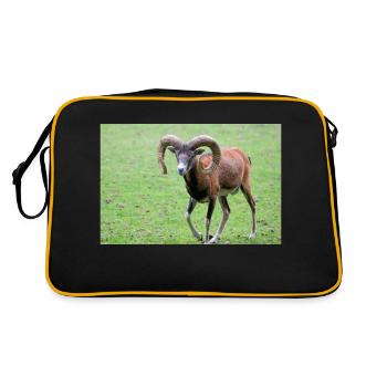 Mouflon européen Europäischer Mufflon - Sac Retro - noir/or - Dos