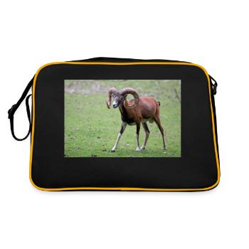 Mouflon européen Europäischer Mufflon - Sac Retro - noir/or - Dos