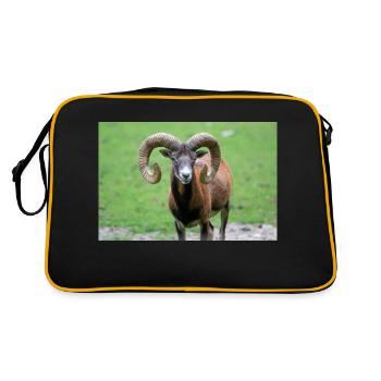 Mouflon européen Europäischer Mufflon - Sac Retro - noir/or - Dos