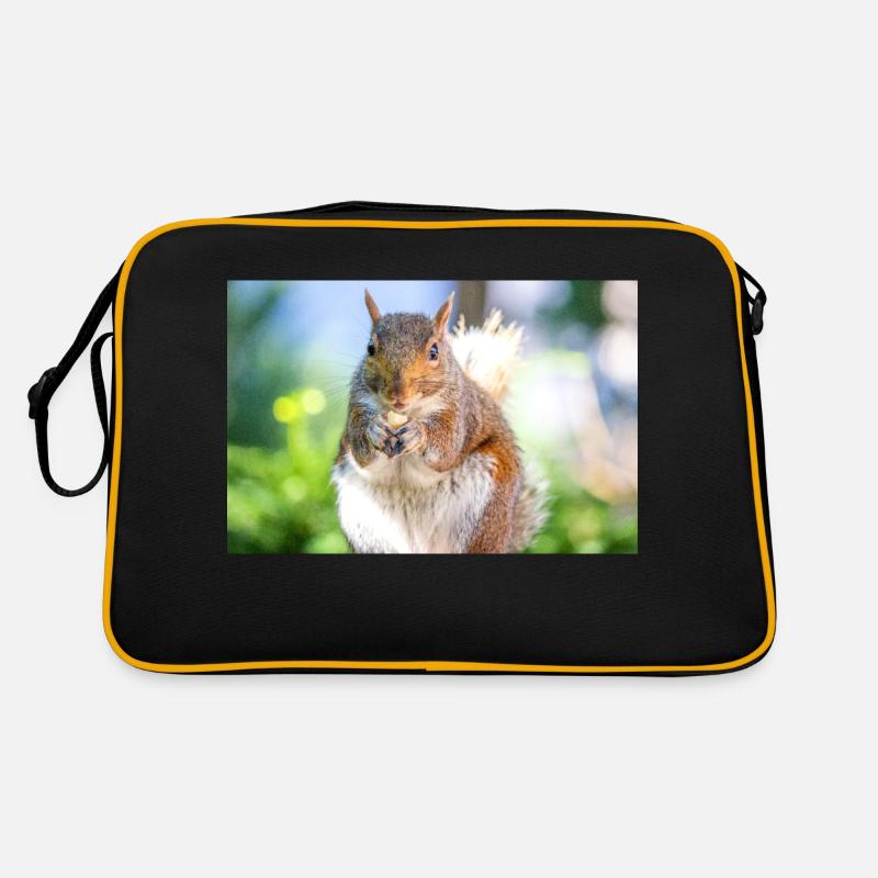 Manger l’écureuil gris Grauhörnchen Sac Retro
