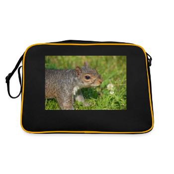 Écureuil gris Grauhörnchen Sciurus carolinensis - Sac Retro - noir/or - Dos