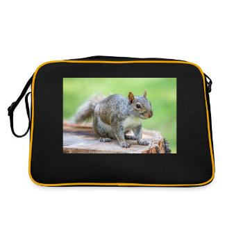 Écureuil gris Grauhörnchen Sciurus carolinensis - Sac Retro - noir/or - Dos