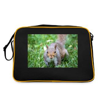 Écureuil gris Grauhörnchen Sciurus carolinensis - Sac Retro - noir/or - Dos