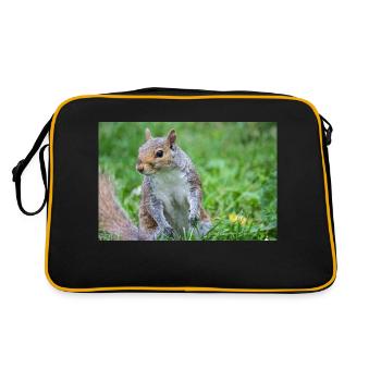 Écureuil gris Grauhörnchen Sciurus carolinensis - Sac Retro - noir/or - Dos