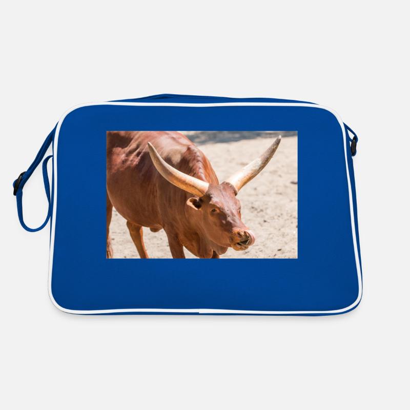 Ankole-Watusi oder Ankole Longhorn Watussirind Retro Tasche