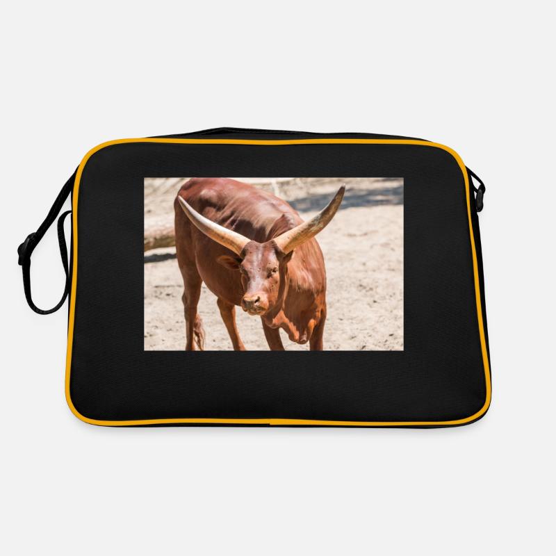 Ankole-Watusi oder Ankole Longhorn Watussirind Retro Tasche