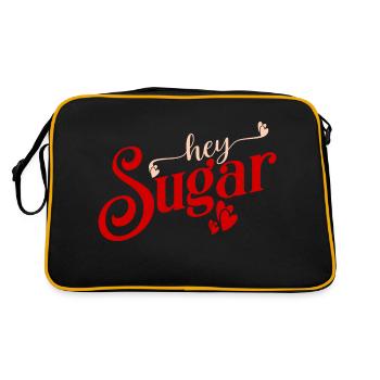hey sugar Valentine's Day - Retro Bag - black/gold - Back