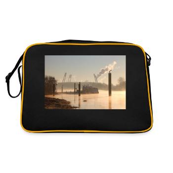 Weserstadion - Retro Tasche - Schwarz/Gold - Hinten