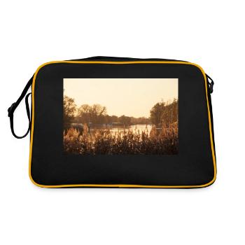 Lesum - Retro Tasche - Schwarz/Gold - Hinten